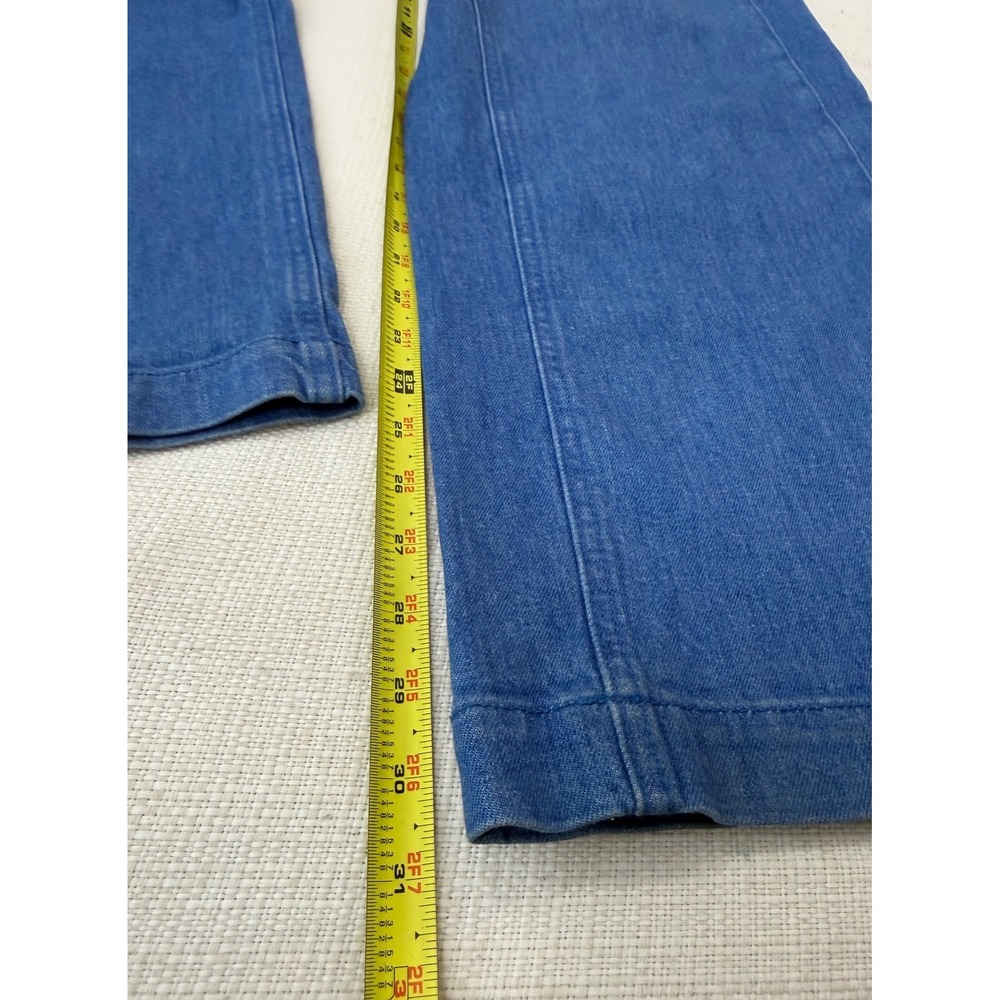 Old Navy Jeans Womens 10 Sky-Hi Wide Leg Sailor Button Denim Excellent - Picture 4 of 8